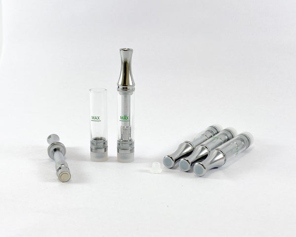 Top airflow and top fill 1ml CBD cartridge pack of 5. Easy fill, perfect airflow every time.