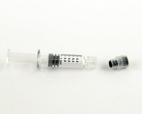 1ml borosilicate glass syringe. Pack of 1.