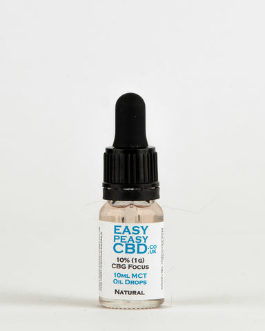CBG Focus MCT Oil Drops 10% 10ml Natural flavour