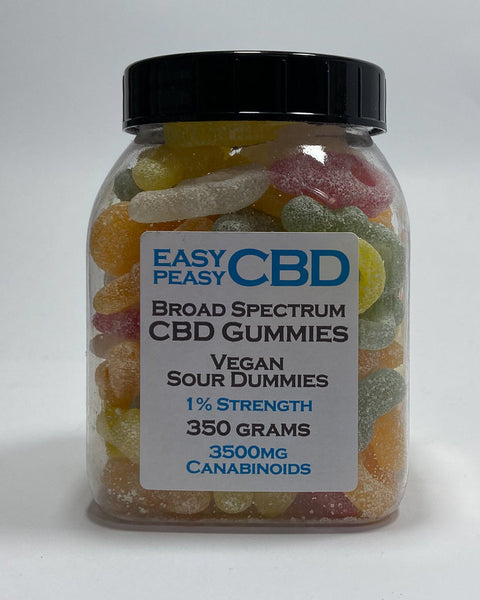 1% Vegan Broad Spectrum Gummies - Sour Dummies
