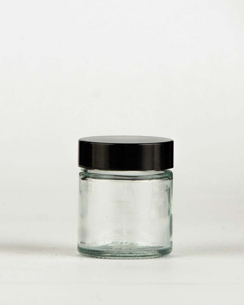 30ml round glass jar.