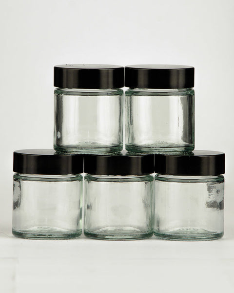 30ml round glass jar. Pack of 5.