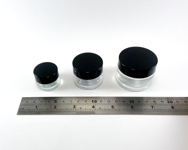 Glass Jar: 30ml, Round, Inner Lid