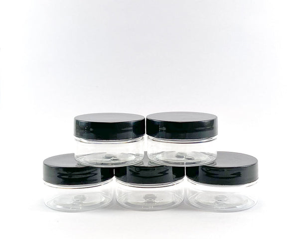 25ml round plastic jar.