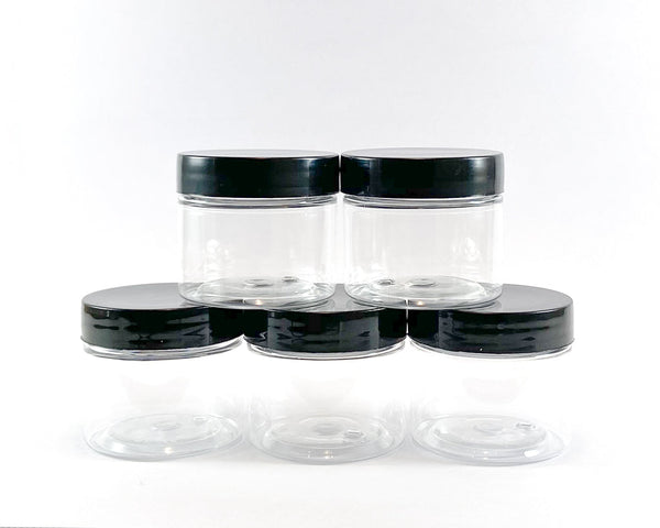 50ml round plastic jar.