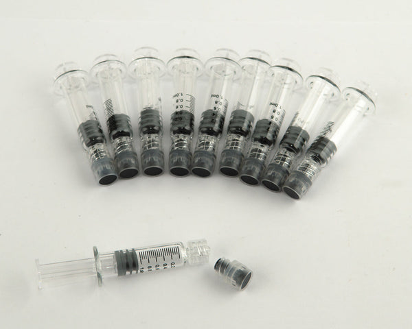 1ml borosilicate glass syringe. Pack of 10.