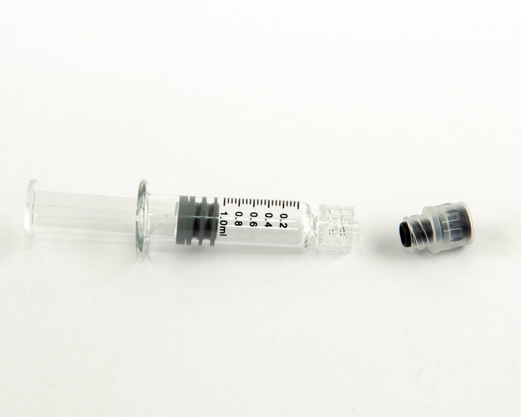 1ml borosilicate glass syringe. Pack of 1.