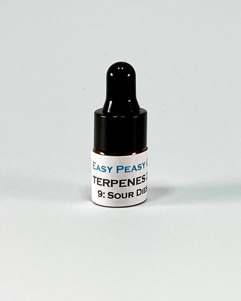 2ml terpenes with glass dropper. Profile #9: Sour Diesel