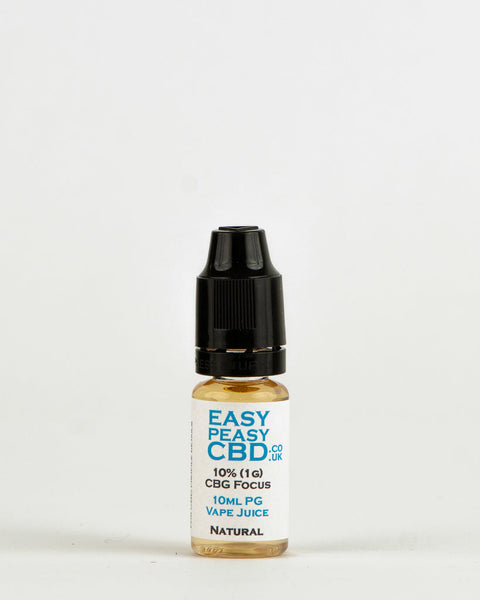 CBG Focus Spectrum Propylene Glycol (PG) Vape 10% 10ml Natural flavour