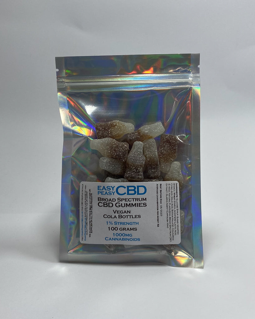 1% Vegan Broad Spectrum Gummies - Cola Bottles