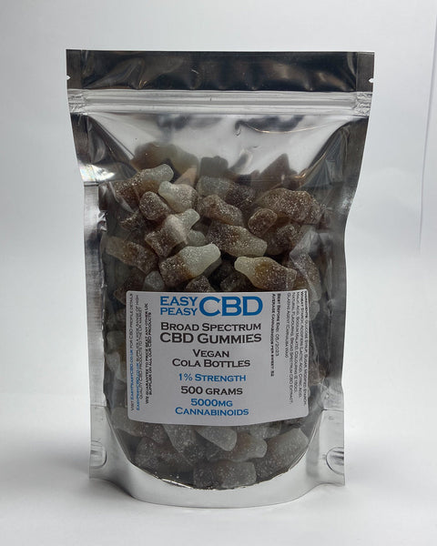 1% Vegan Broad Spectrum Gummies - Cola Bottles