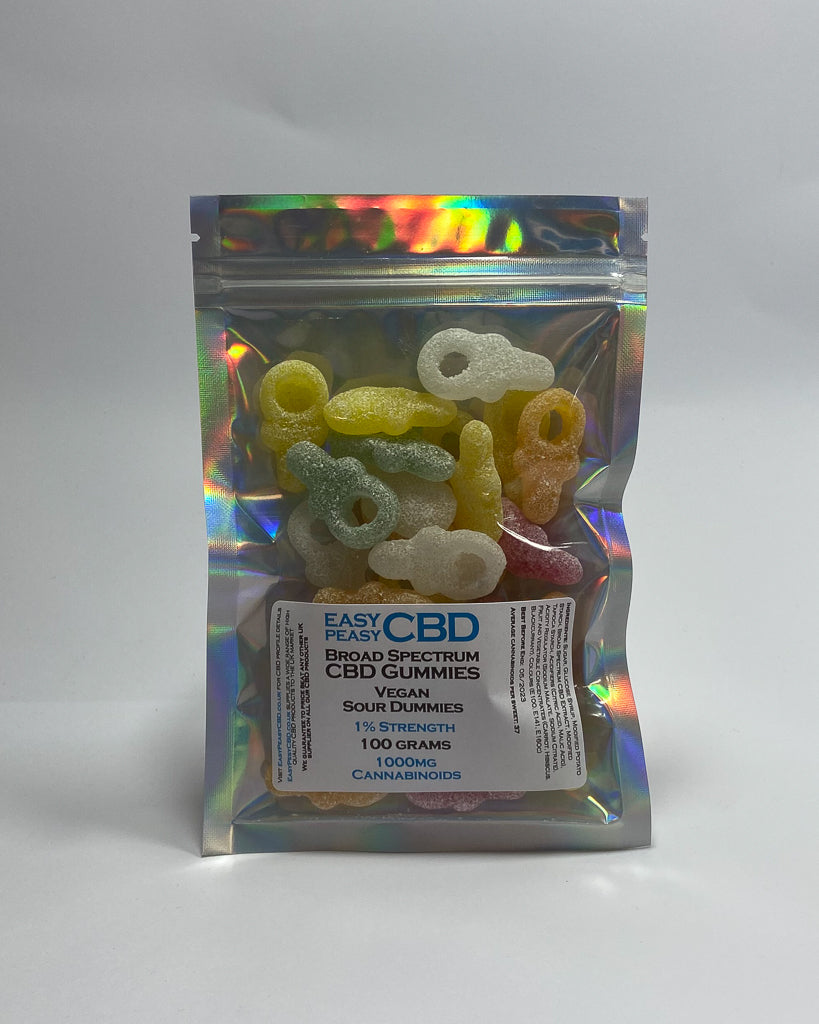 1% Vegan Broad Spectrum Gummies - Sour Dummies