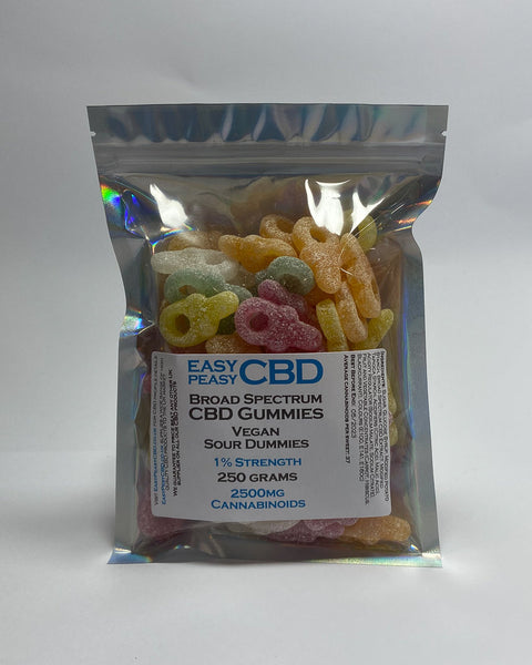 1% Vegan Broad Spectrum Gummies - Sour Dummies