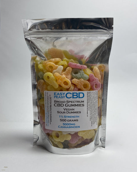 1% Vegan Broad Spectrum Gummies - Sour Dummies