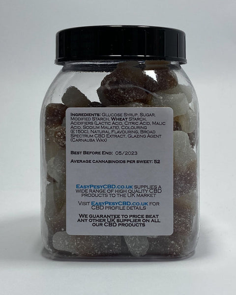 1% Vegan Broad Spectrum Gummies - Cola Bottles