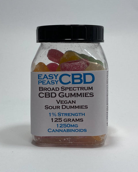 1% Vegan Broad Spectrum Gummies - Sour Dummies